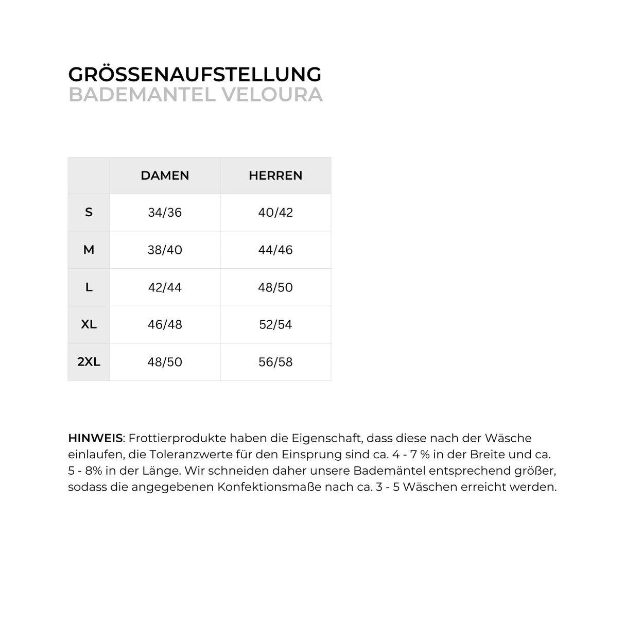Bademantel VELOURA