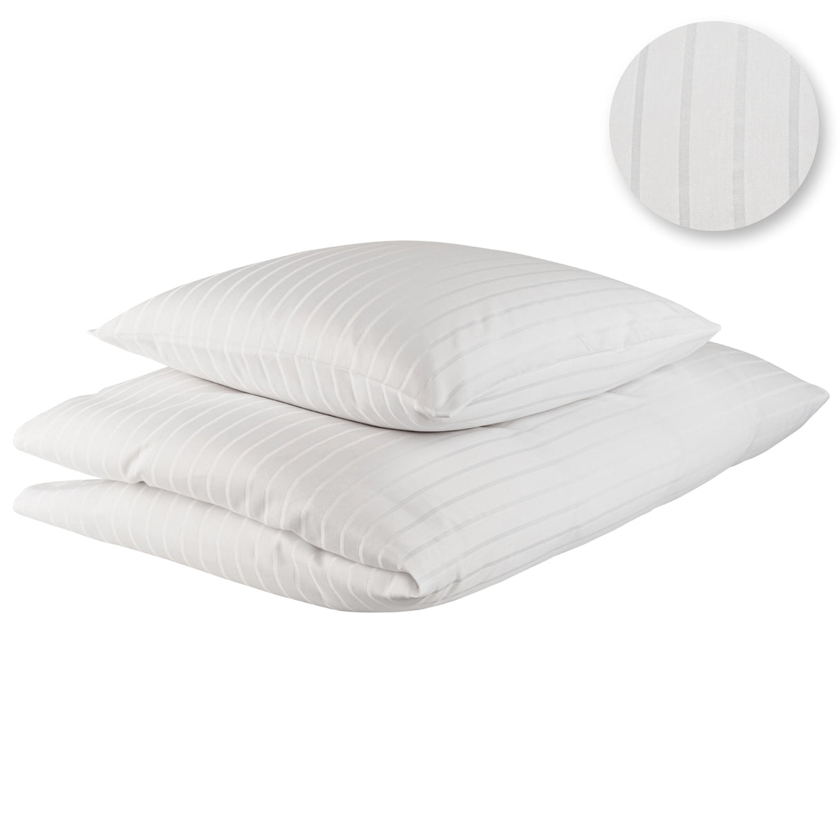 Weiße Hotelbettwäsche Sound mit edlem Streifendesign - luxuriös & zeitlos für Hotels & Gästezimmer