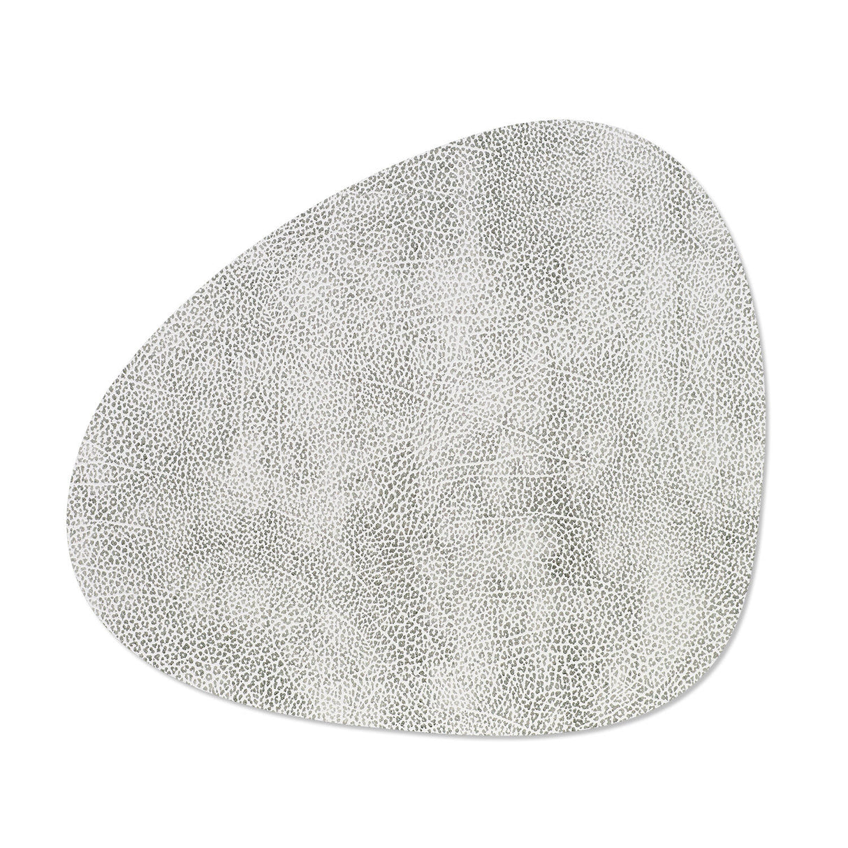 Schöner Akzent mit Tischset Hippo Curve in White-Grey aus Leder bei Velvetana
