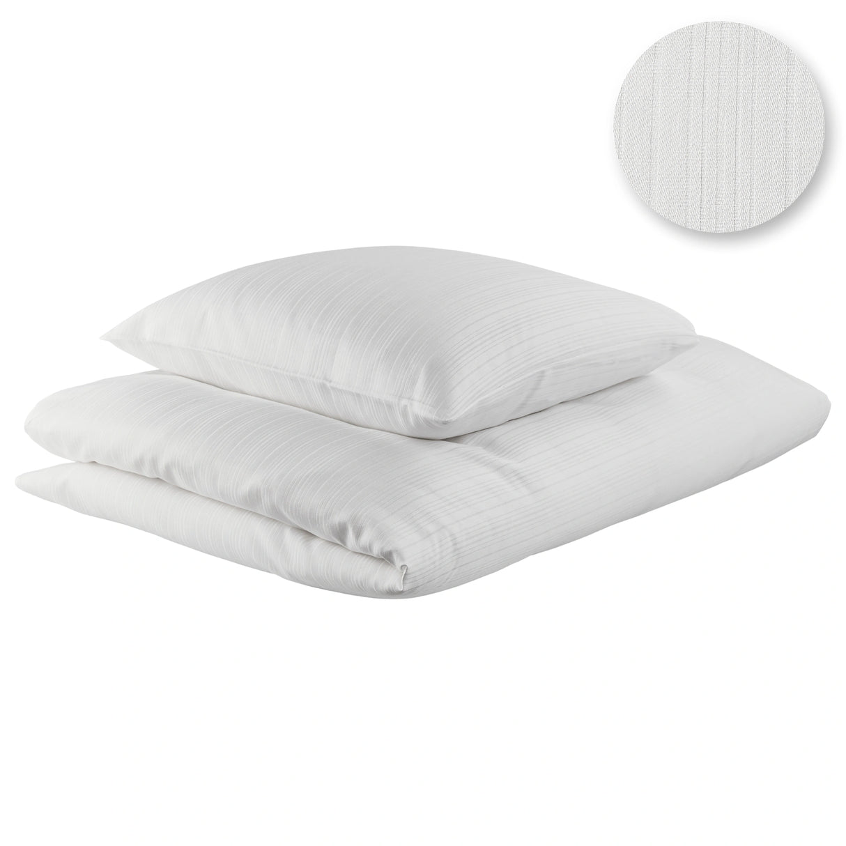 Weiße, gestreifte Hotelbettwäsche - luxuriöse & pflegeleichte Bettwäsche für Hotels & Ferienwohnungen