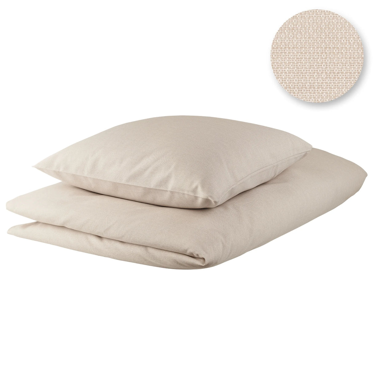 Beige Hotelbettwäsche mit feinem Muster - luxuriös, pflegeleicht & innovativ dank Beirtex-Technologie