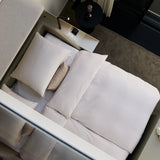 Hochwertige Bettwäsche Mimi in Beige mit Struktur von Velvetana für Hotel & Apartment