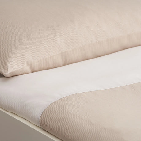 Bettwäsche Verdi in Beige mit Streifen für Hotel & Gastronomie