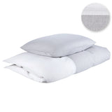 Graue Hotelbettwäsche Verdi mit weißem Einsatz - stilvolle Kombinationsmöglichkeiten für Hotels