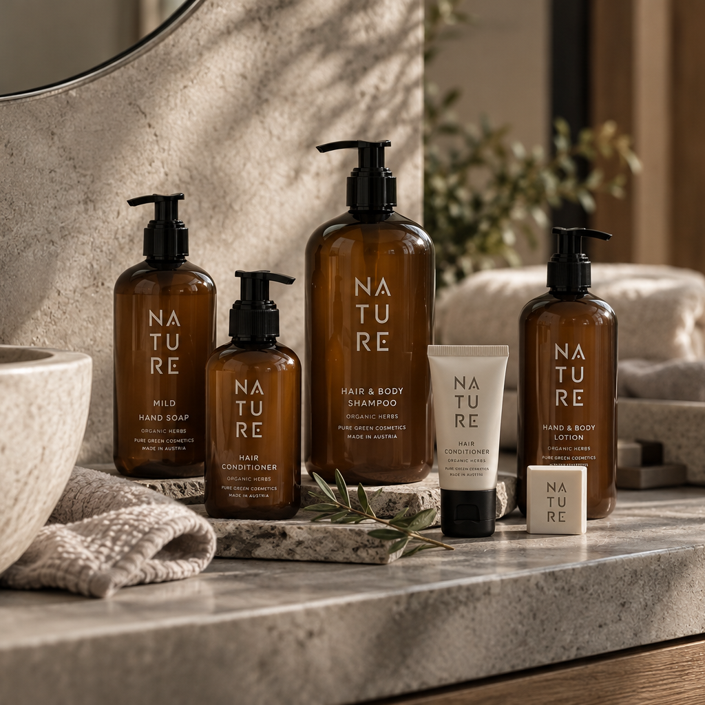 NATURE Hotelkosmetik made in Austria. 