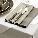 Farbe Linen & Tobacco Stoffservietten - harmonische Erdton-Kombination für edle Tischgestaltung